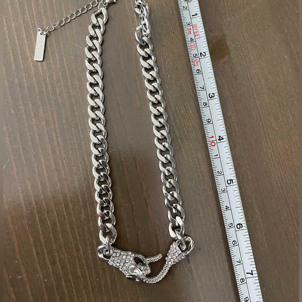 Snake silver fashion necklace